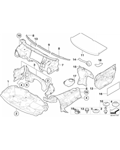 Genuine Front Door Sound Insulating Trim Right O/S Driver Side 51 48 7 111 650 buy in USA