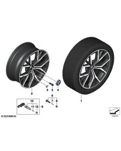 Genuine 19 Wheel Rim Disc Alloy Jet Black Sol Paint 8Jx19 ET:30 36 11 8 747 234 buy in USA