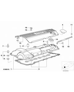 Genuine Cylinder Head Cover Cap 11 12 1 726 089 buy in USA