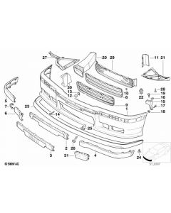 Genuine Front Trim Panel Bumper Guard Protector M Technic 51 11 2 265 632 buy in USA