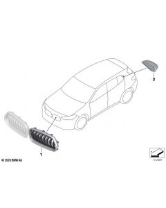 Genuine Front Right Driver Side OS Offside Grille Replacement 51 13 8 080 622 buy in USA