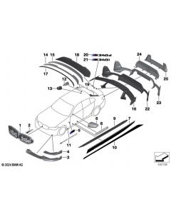 Genuine M Performance Rear Diffuser Carbon Fits G20 LCI G21 LCI 51195A4F525 buy in USA