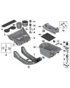 Genuine Centre Console Drink Cup Holder Insert 51 16 9 239 365 buy in USA