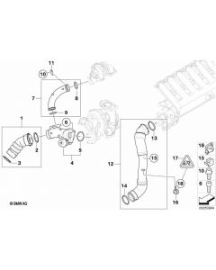 Genuine Charge Air Line Pipe Hose 11 61 8 506 078 buy in USA