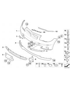 Genuine Front Middle Lower Bumper Grille Panel Trim 51 11 7 118 161 buy in USA