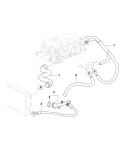 Genuine Cooling System Water Hose Pipe 11 53 1 716 660 buy in USA