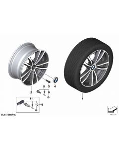 Genuine 17 Disc Wheel Rim Light Alloy Orbit Grey 7.5Jx17 ET:43 36 11 6 879 186 buy in USA