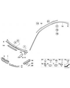 Genuine Exterior Trim Front Left Kidney Grille Black 51 13 8 208 683 buy in USA