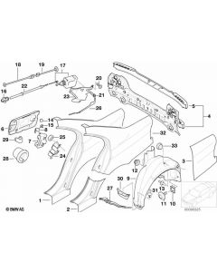 Genuine Rear Right Driver Side OS Offside Wheel Housing Cover 51 71 8 172 462 buy in USA