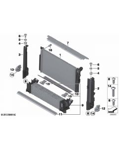 Genuine Right Driver Side OS Offside Radiator Module Carrier 17 11 7 600 537 buy in USA