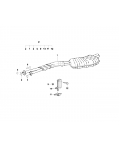 Genuine Exhaust Silencer/Muffler Mounting Parts Set 18 21 0 146 064 buy in USA