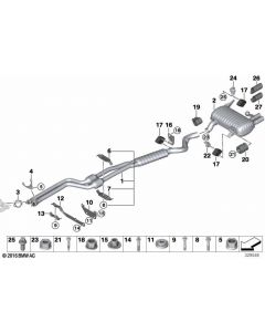 Genuine Rear Exhaust Silencer With Exhaust Flap Replacement 18 30 7 647 131 buy in USA