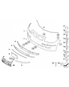 Genuine Front Bumper Protective Rubber Strip Right O/S Driver 51 11 7 185 132 buy in USA