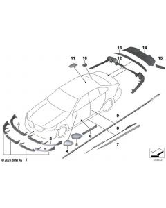 Genuine M Performance Rear Left NS Diffuser Fits G60 G61 51125A7F3C0 buy in USA