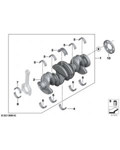 Genuine Crankshaft Without Bearing Shells Replacement Spare 11 21 7 640 165 buy in USA