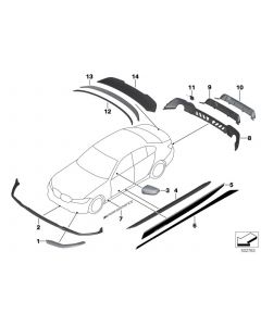 Genuine M Performance Front Right Splitter Attachment Carbon Pro 51 19 2 455 836 buy in USA