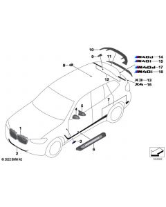 Genuine Right Left Foil Application Frozen Black M Performance 51 14 5 A26 A67 buy in USA