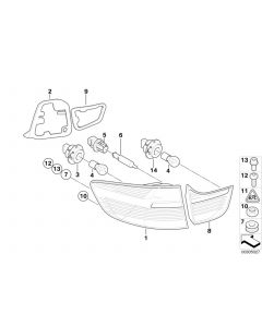 Genuine Rear Light Bulb Socket P21W 63 21 8 355 883 buy in USA