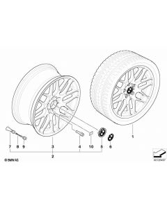 Genuine 19 Wheel Rim Light Alloy 19 Inch 9.5Jx19 ET:27 36 11 2 282 999 buy in USA