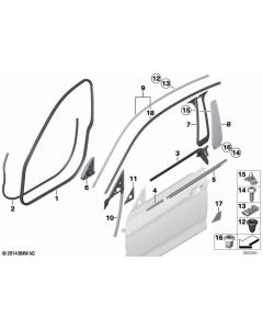 Genuine Front Right Door Sealing 51 76 7 385 026 buy in USA