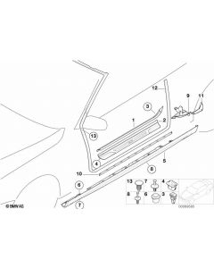 Genuine Right Driver Side OS Interior Entrance Cover Strip Black 51 47 8 239 968 buy in USA