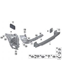 Genuine Rear Bumper Impact Gasket Carrier 51 12 7 400 673 buy in USA