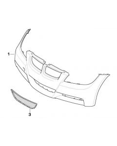 Genuine M Front Lower Bumper Grille Panel Trim 51 11 7 906 494 buy in USA