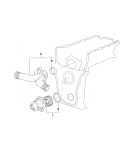 Genuine Water Pump Thermostat+Housing 11 53 1 743 017 buy in USA