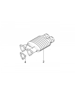 Genuine Centre Exhaust Silencer/Muffler 18 10 7 831 421 buy in USA