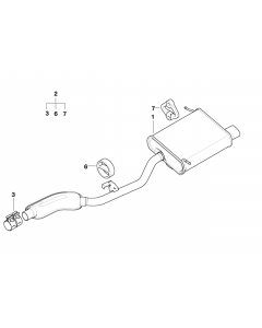 Genuine Exhaust Silencer/Muffler Mounting Parts Set/Kit 18 21 0 151 437 buy in USA