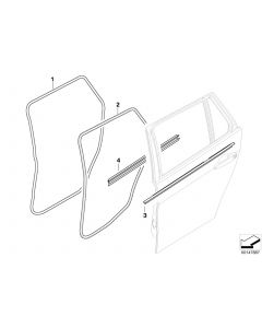 Genuine Exterior Rear Right Door Channel Cover Gloss Black 51 35 7 220 192 buy in USA