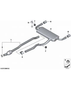 Genuine Exhaust Tailpipe Trim Chrome 18 30 8 648 042 buy in USA