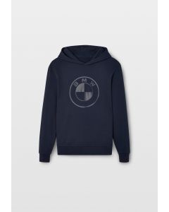 Genuine Sweatshirt Hoodie Unisex Long Sleeved Branded Tonal Logo Dark Blue 80 14 2 864 179 buy in USA