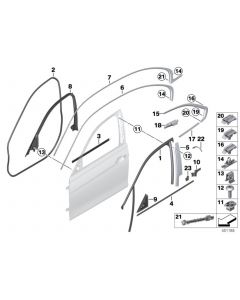 Genuine Trim Seal Front Door Weatherstrip 51 33 7 258 329 buy in USA