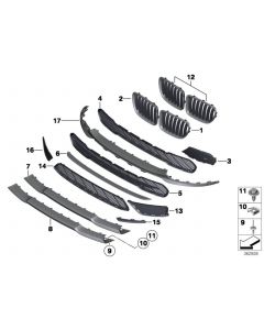 Genuine Front Right Grille Kidney 51 11 2 993 306 buy in USA