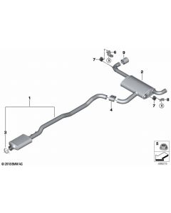 Genuine Exhaust Tail Pipe Trim Bright Chrome 90mm Diameter 18 30 8 668 527 buy in USA