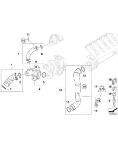 Genuine Intake Manifold Charge Air Line 11 61 7 812 274 buy in USA