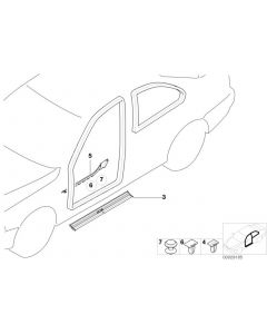 Genuine Door Sill Trim Clip Clamp 51 71 8 151 484 buy in USA