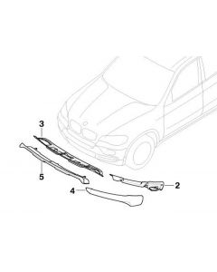 Genuine Front Left Bumper Panel Trim 51 11 0 413 816 buy in USA