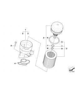 Genuine Engine Oil Filter Profile Gasket 11 42 7 508 971 buy in USA