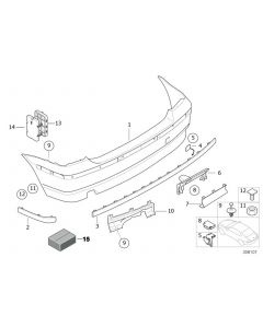 Genuine Protective Strip Mold Right Rear Bumper 51 12 8 252 818 buy in USA