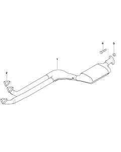 Genuine Exhaust Pipe Front Silencer 18 10 1 436 691 buy in USA