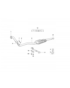 Genuine Exhaust Silencer/Muffler Mounting Parts Set 18 21 0 146 073 buy in USA