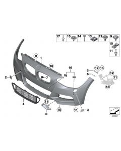 Genuine Trim Panel Front Towing Lug Cover Primed 51 11 8 064 578 buy in USA