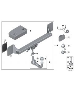 Genuine Detachable Towing Hitch Covering Cap Oris 71 60 1 133 279 buy in USA