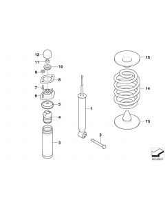 Genuine Rear Barrel Spring 33 53 2 282 632 buy in USA