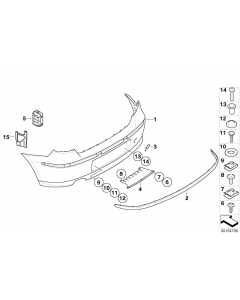 Genuine Rear Towing Eye Trim Cover Flap Primed 51 12 7 203 928 buy in USA