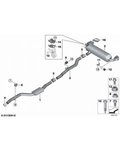 Genuine Right Driver Side OS Exhaust Tail Pipe Trim Black Chrome 18 30 8 631 961 buy in USA