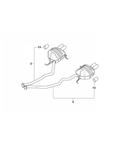 Genuine Rear Exhaust Silencer/Muffler Right 18 10 7 529 286 buy in USA