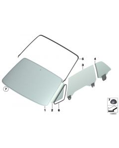 Genuine Rolls Royce Part  Side window, front left For Rolls Royce Phantom Drophead Coupe Part Number: 51 33 7174611 buy in USA